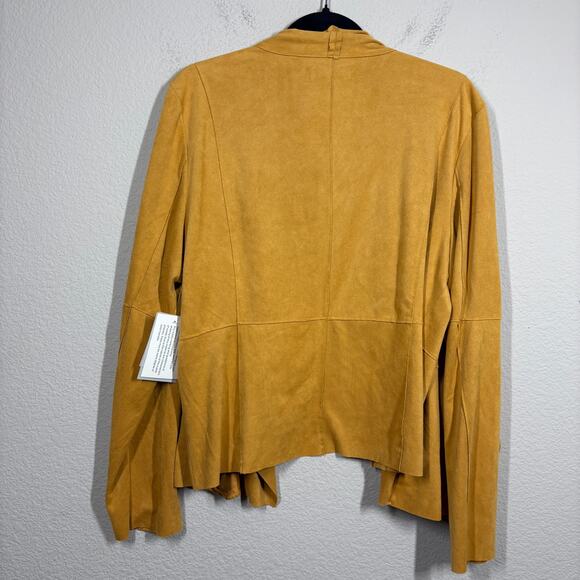 Bagatelle Collection Size XL Draped Cardigan Coatigan Jacket Yellow Open Front - Picture 3 of 12